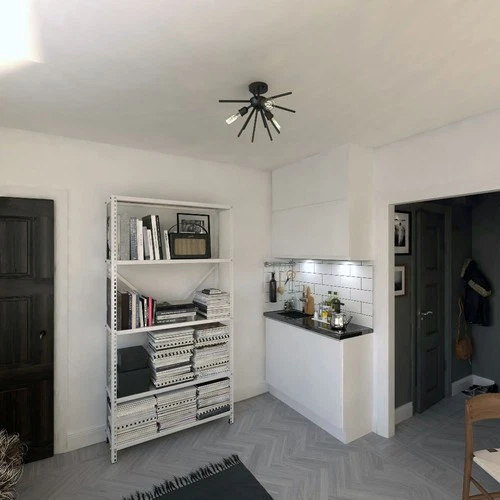 Estelle 3-Light Semi-Flush Mount in Mid-Century Modern and Sputnik Style 11.5 - Picture 13 of 13