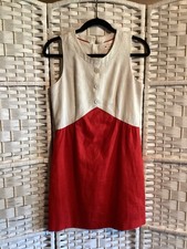 To Tommy From Zooey Tommy Hilfiger Red & White Sleeveless Emily Dress sz 4