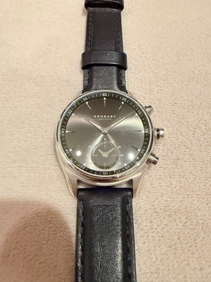 KRONABY Sekel 43mm Smart Watch Black Leather