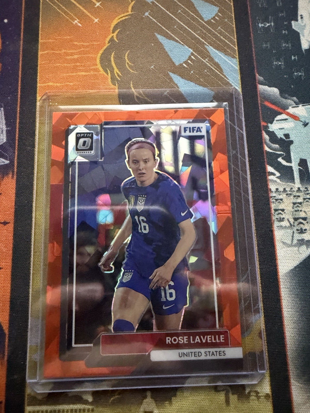 2022-23 Panini Donruss - Rose Lavelle #128 Optic Orange Ice Prizm