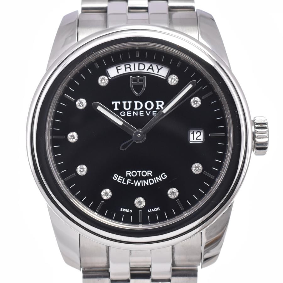 Tudor 56000 Glamour Day-Date 10P Diamond Black Automatic Men's Watch #AOHW2000