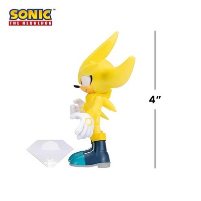 Sonic The Hedgehog 4-Inch Action Figure | Super Silver with White