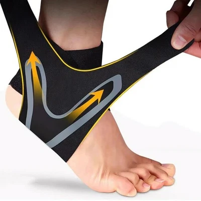 Ankle Brace Support Compression Sleeve Plantar Fasciitis Pain Relief Foot Wrap. - Image 1 of 4