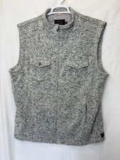 The Normal Brand Mens Full Zip Vest Sz XXL Heathered Gray Flap Pockets