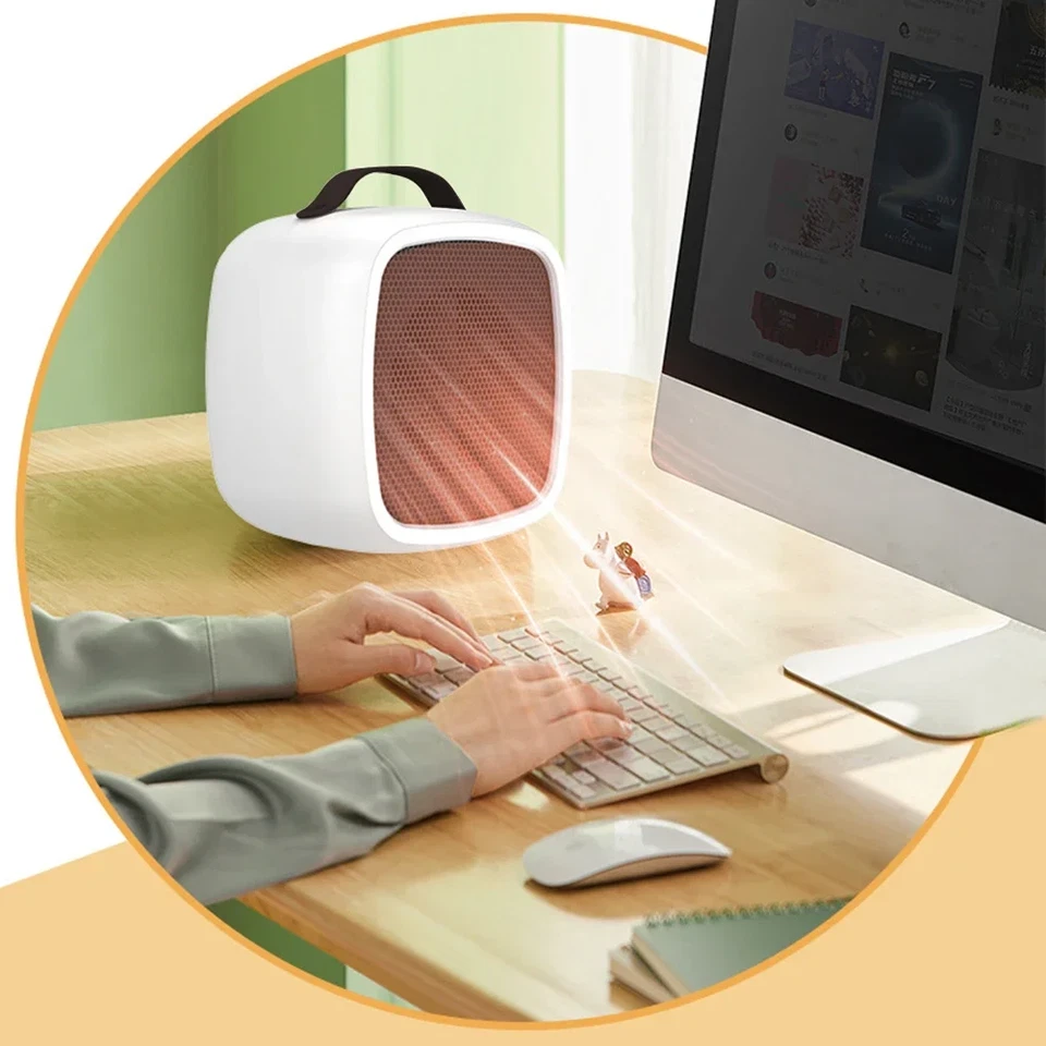 Mini radiateur portable chauffage rapide silencieux PTC céramique 500W maison - Photo 3/4