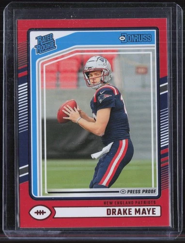 2024 Panini Donruss Press Proof Red #379 Drake Maye RC Rookie