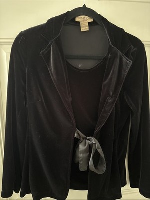 Notations Petite Women's Black Top for Casual Work Size PM