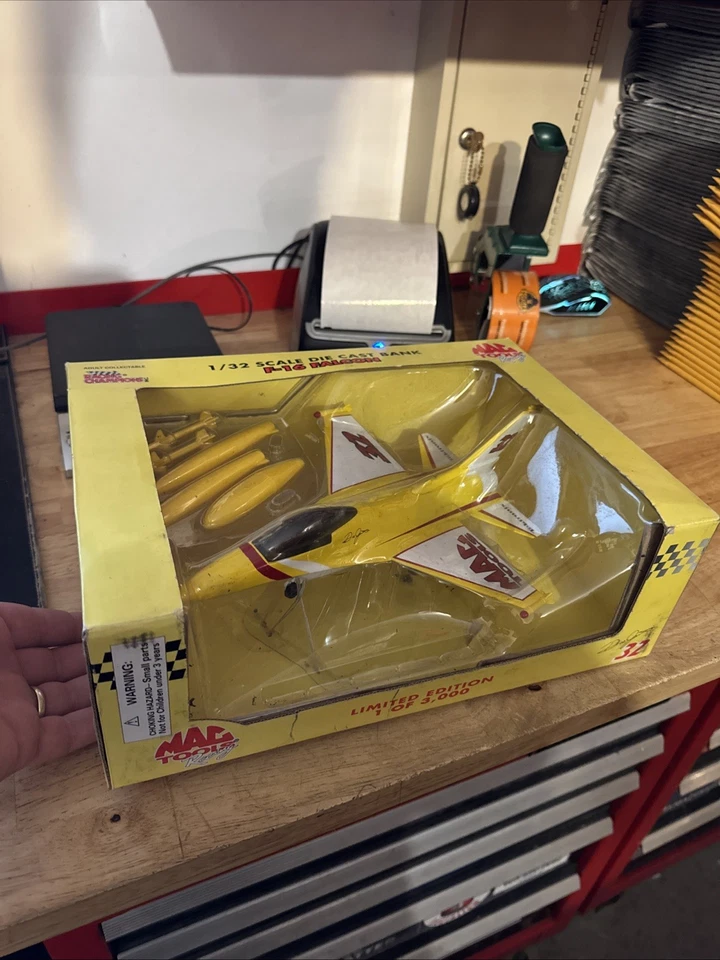 Mac Tools Tektronix F-16 Falcon Fighter Jet Vintage Spec Cast Liberty Piggy Bank - Image 2 of 4