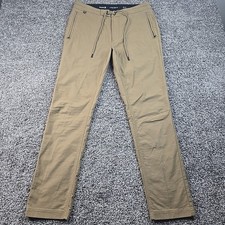 ROARK Layover Traveler Pants Mens 32x32 Brown Tan Everyday Stretch Drawstring