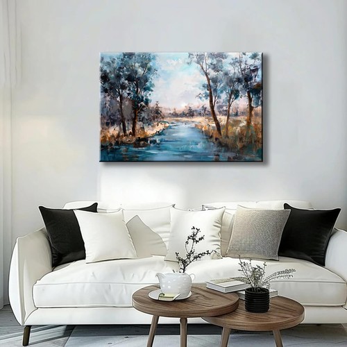 New Canvas Wall Art Framed Nature Scene Landscape Painting 20x25"Fast Shipping - Picture 3 of 8