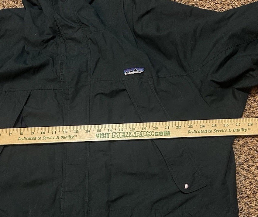 Patagonia Vintage 90s Windbreaker Size Large Guide Shell Jacket Dark Green EUC thumbnail 5
