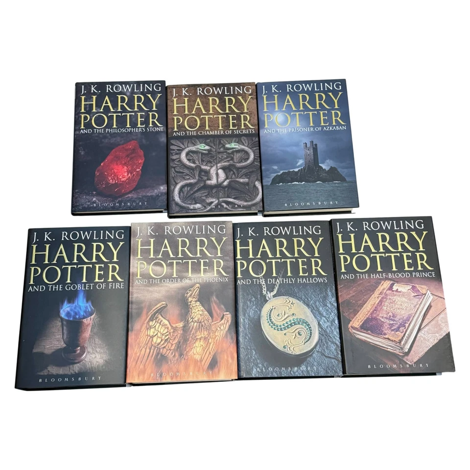 Harry Potter J.K. Rowling 7 Book Boxset Adult Black Cover UK Bloomsbury Unread - Изображение 4 из 4