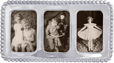 Charming Beaded Collage Frame for 2'' x 3'' Photos - Perfect Gift Idea!
