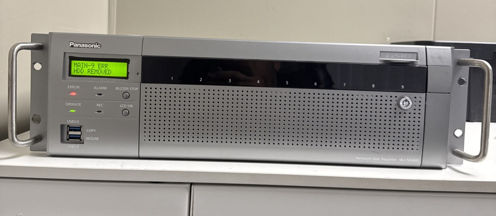 Panasonic WJ-NX400 Network Video Recorder 9-Bay NVR No HDD w/ Caddies Rackmount