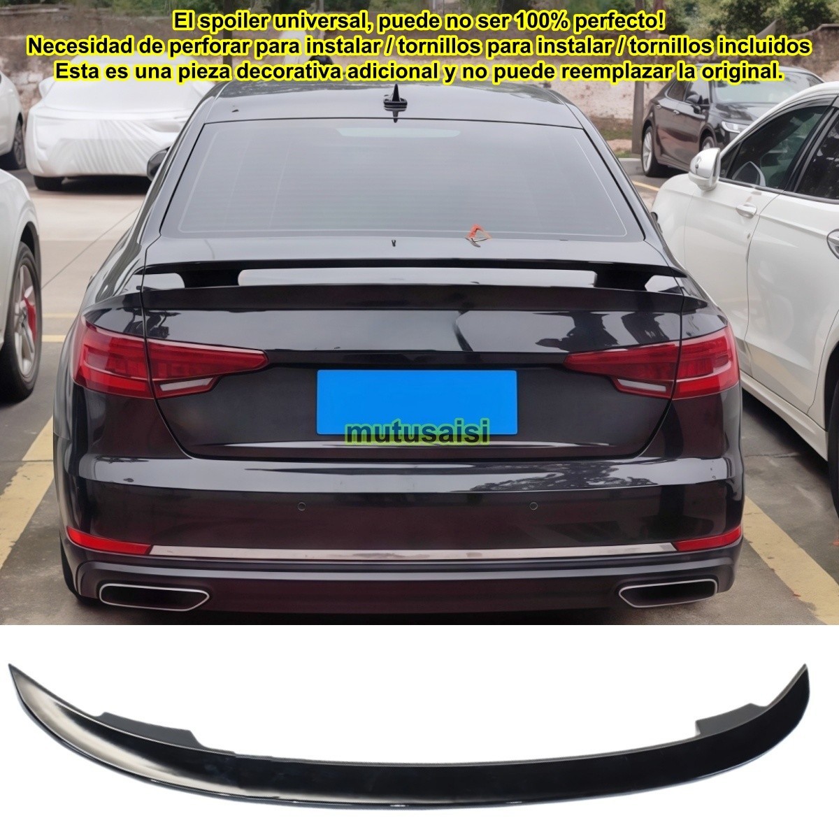 Spoiler arrière carbone Audi A4 8W2 - Aileron haut de gamme pour coffre