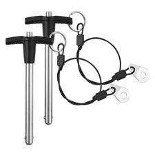 2 Pack T Handle Quick Release Pin 5/16 Inch Diameter ,Stainless Steel Ball Lo...