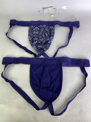 2xist Cotton Stretch 2 Pack Jock Strap Jockstraps Multicolor Mens Size XL