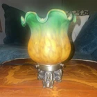 Vintage Tiffany Style See Hear Speak No Evil Monkey Accent Lamp