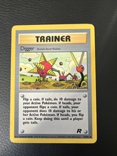 Pokemon Team Rocket Trainer Digger Card 75/82 Base Set
