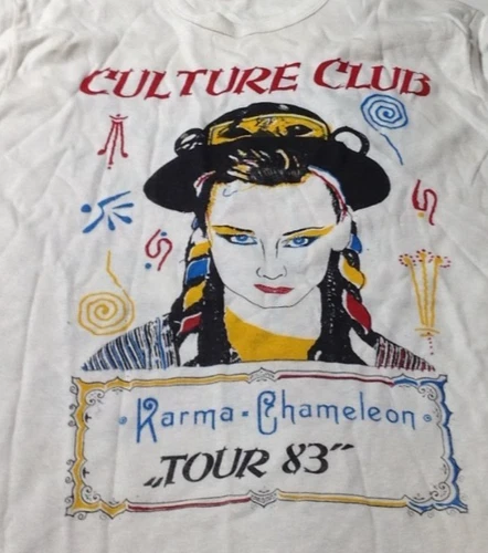Culture Club Boy George vintage 1980s CONCERT T SHIRT Large L UNWORN