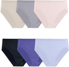 Fruit of the Loom Women's Underwear Hi Cut - 6 Pack Colors May Vary Size 8 Under