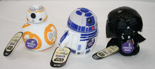 Star Wars Hallmark Itty Bittys Lot of 3 R2-D2 BB-8 Darth Vader With Sound NEW