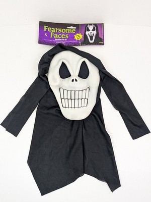 Fun World Fearsome Faces Grinning Skeleton Ghostface Scream Mask #9206 Shroud