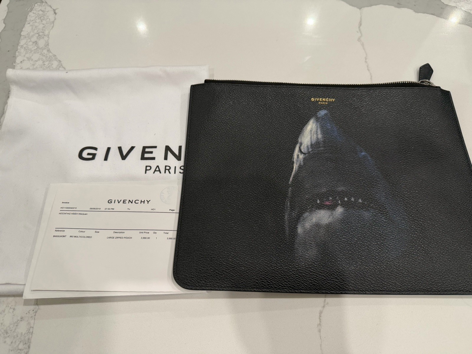 Givenchy Shark-print Leather Document Holder - image 2