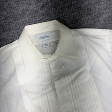 Brooks Brothers Men's Tuxedo Dress Shirt White 17x33 French Cuffs