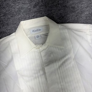 Brooks Brothers Men's Tuxedo Dress Shirt White 17x33 French Cuffs