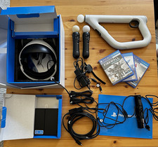 Sony PlayStation VR PS4 Headset Bundle with Aim Controller & PS Move Controllers