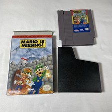 Mario Is Missing! NES Nintendo Entertainment System 1993 Game & Box (No Manual)