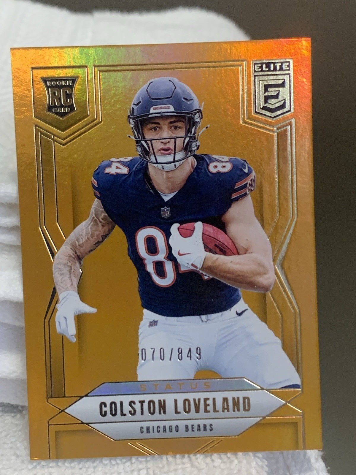 2025 Panini Donruss Elite - Colston Loveland #109 Status Metallic Orange /849 