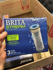 3-Count Brita Stream Replacement Water Filters GENUINE OEM Reduce Chlorine Taste
