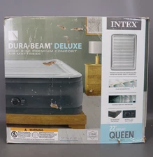 Intex Dura-Beam Plus Series Hi-Rise Airbed Queen Inflatable Air Mattress