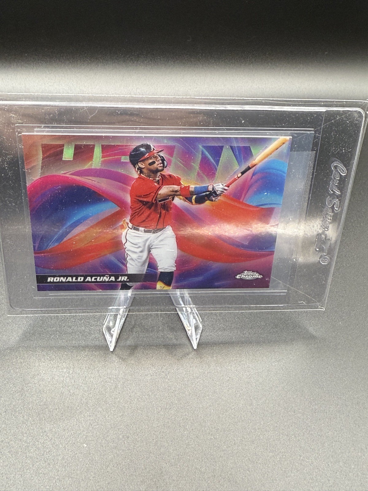 2025 Topps Chrome Helix #HX-4 Ronald Acuna Jr. Helix SSP Case Hit Atlanta Braves