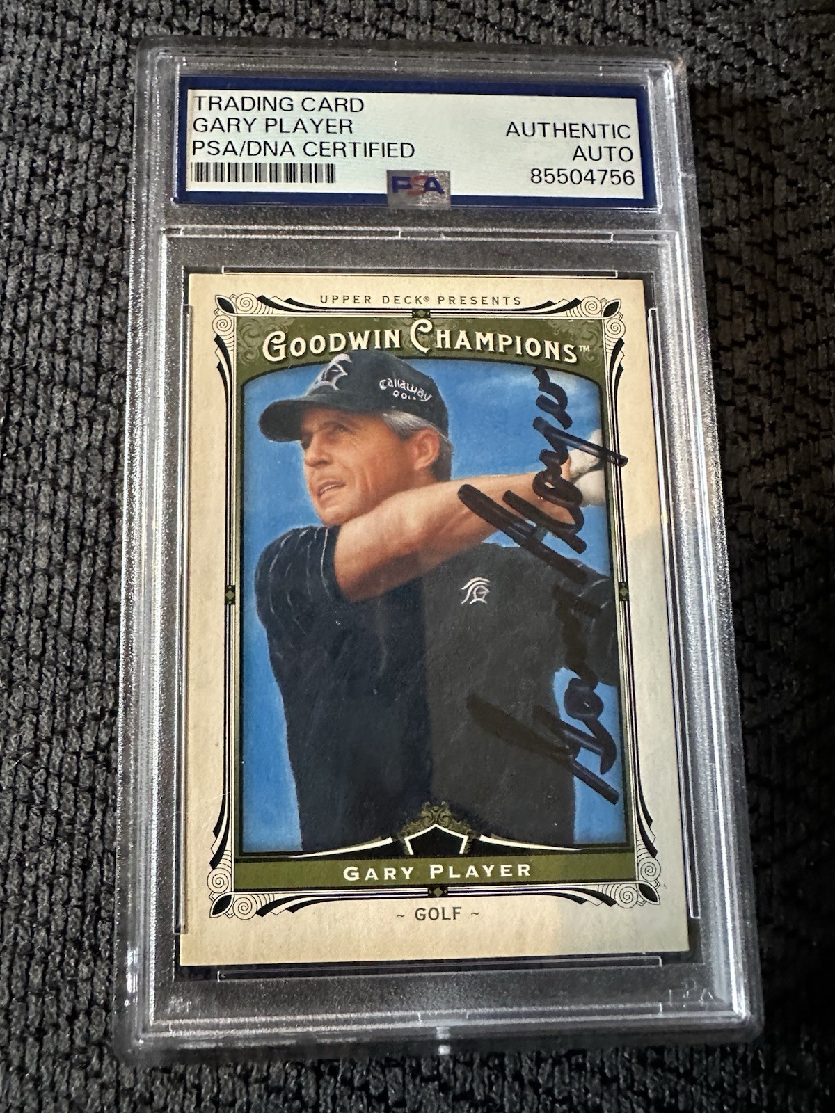 Gary Player Signed 2013 Goodwin Champions Golf #49 Card PSA /DNA Slab COA