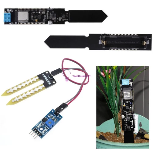 ESP32 WLAN Bluetooth DHT11 Bodentemperatur Feuchte Sensor CP2104 Akku