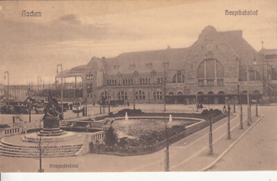 OLD POST CARD ALLEMAGNE GERMANY DEUTSCHLAND AIX-LA-CHAPELLE AACHEN hauptbahnhof
