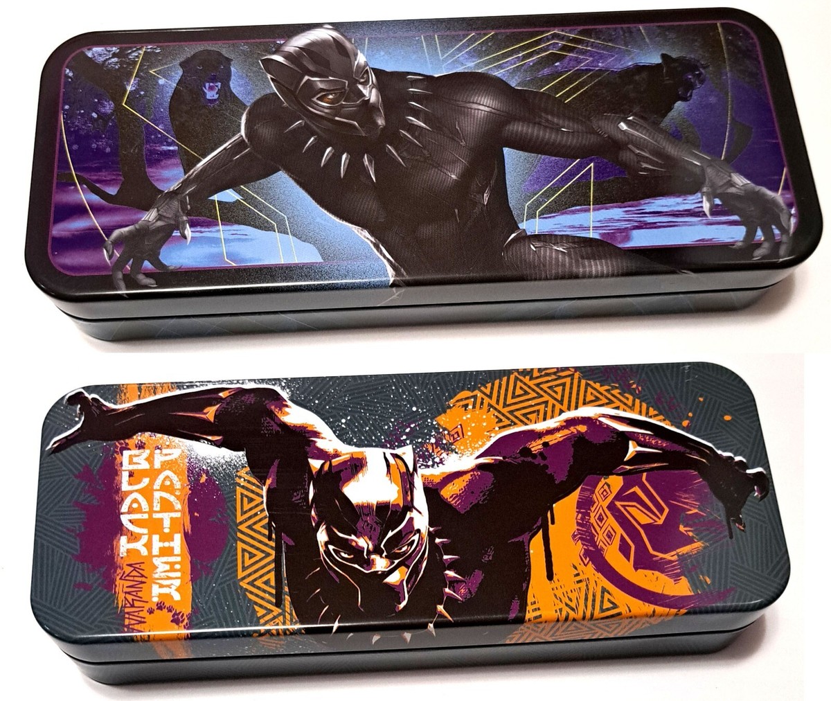 Marvel Black Panther - Metal Tin Case Pencil Box Storage (Set of 2