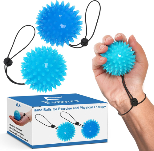 Hand Grip Strengthener Set – Squeeze Balls (5LB & 10LB) for Therapy