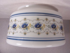 Quoizel Abigail Adams Blue Floral Ceiling Fan Fixture Globe 8