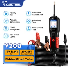 VDIAGTOOL PowerScan V200 Circuit Tester Electrical Diagnostic Power Probe 12V24V