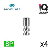 Zest Locator Genuine Female Lab Analog, 4mm (4 Pack)