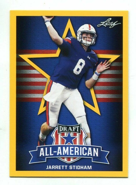 JARRETT STIDHAM 2019 LEAF ALL AMERICAN 1ST EVER PRINTED GOLD ROOKIE 
