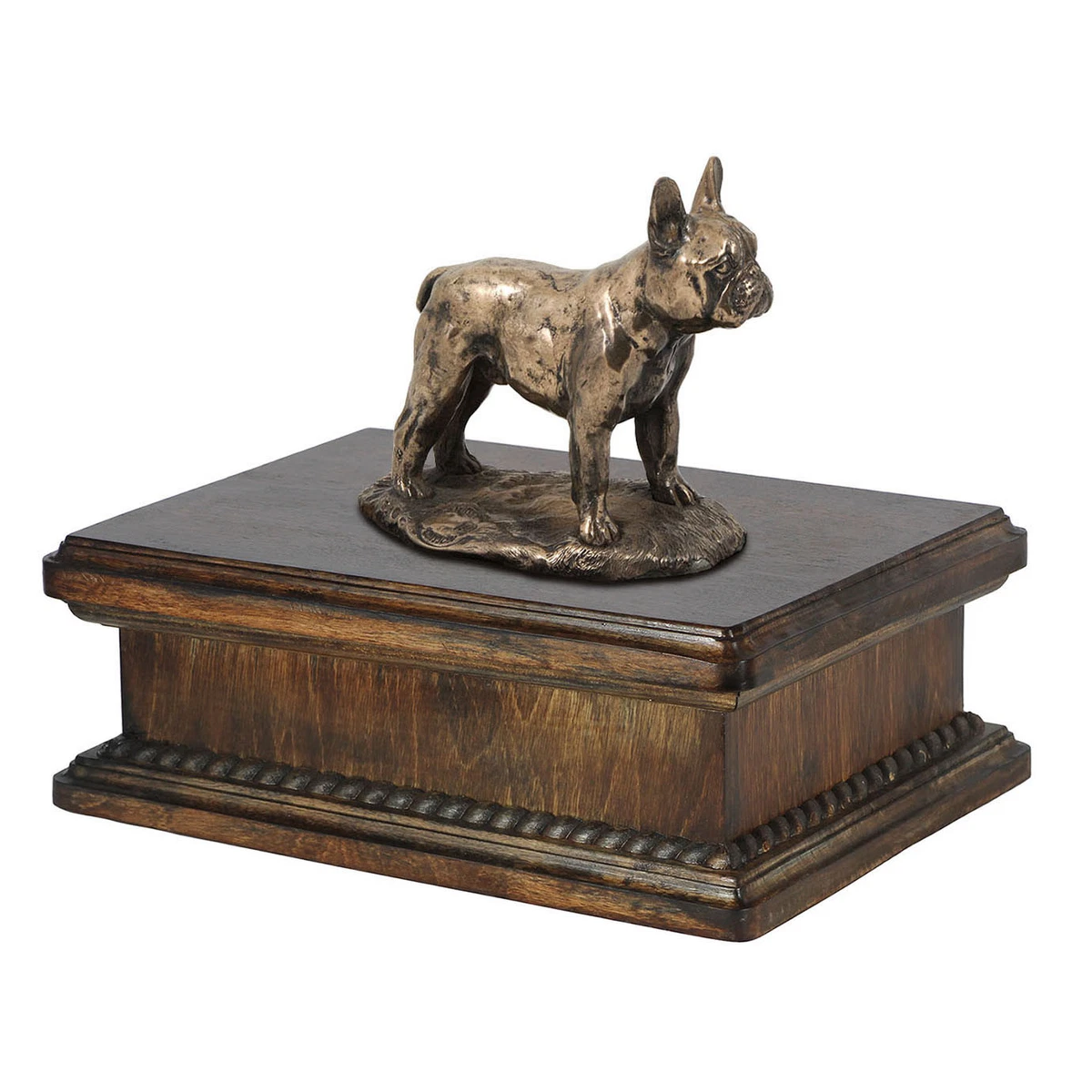 Französische Bulldogge, exclusive Urne, Kalte Bronze, ArtDog, AT