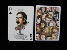 Frank Zappa  "The Mothers of Invention"    "9 of Clubs" Rock n Roll Playing Card