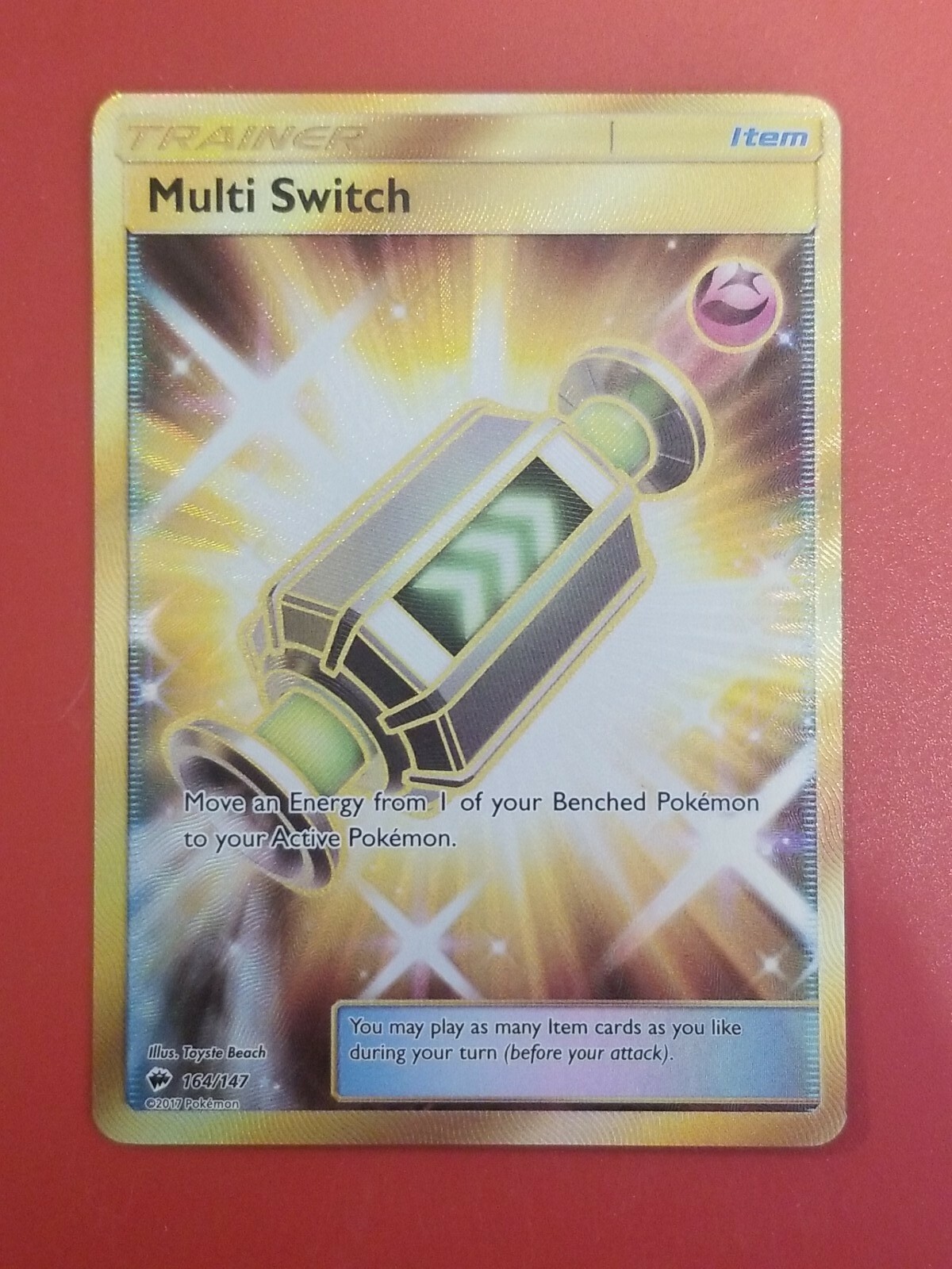 Multi Switch 164/147 -NM- Pack Fresh Secret Rare Burning Shadows Pokemon Card