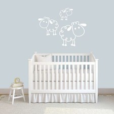Set of Sheep Wall Decal Pack - Animal, Kids, Nursery, Baby, Farm, Barn Yard