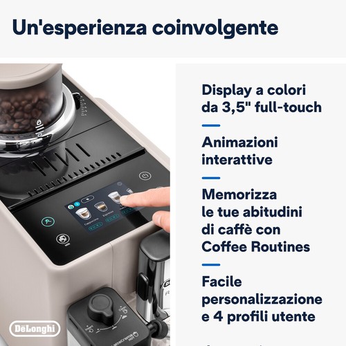 DE LONGHI RIVELIA EXAM44055BG MACCHINA DEL CAFF AUTOMATICA 1450W TFT 1.4L - Foto 2 di 2
